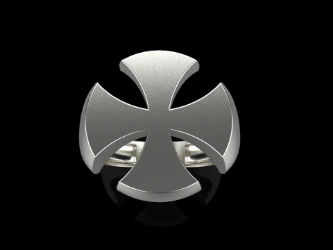 Signet cross ring model 1026 3D Print Model