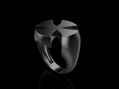 Signet cross ring model 1026 3D Print Model