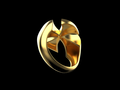 Signet cross ring model 1026 3Dプリントモデル