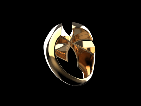 Signet cross ring model 1026 3Dプリントモデル