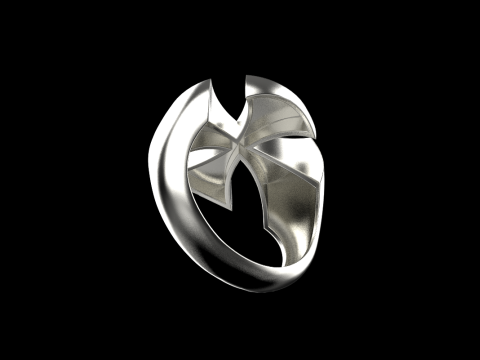 Signet cross ring model 1026 3Dプリントモデル