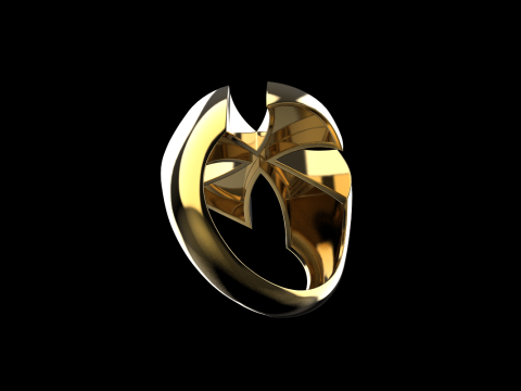 Signet cross ring model 1026 3Dプリントモデル