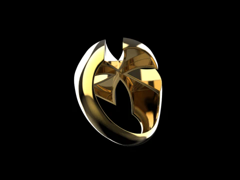 Signet cross ring model 1026 3D Print Model