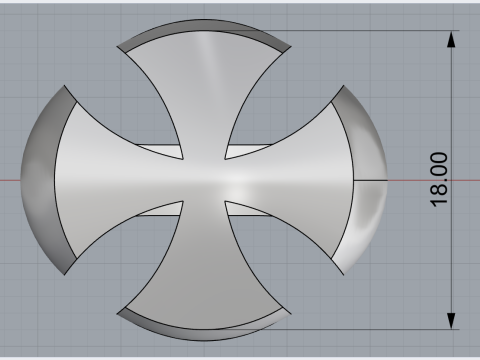 Signet cross ring model 1026 3Dプリントモデル