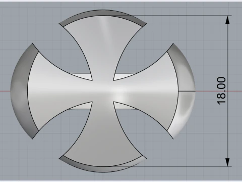 Signet cross ring model 1026 3D Print Model