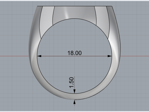 Signet cross ring model 1026 3Dプリントモデル