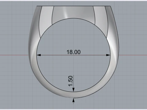 Signet cross ring model 1026 3D Print Model