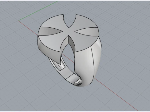 Signet cross ring model 1026 3D Print Model
