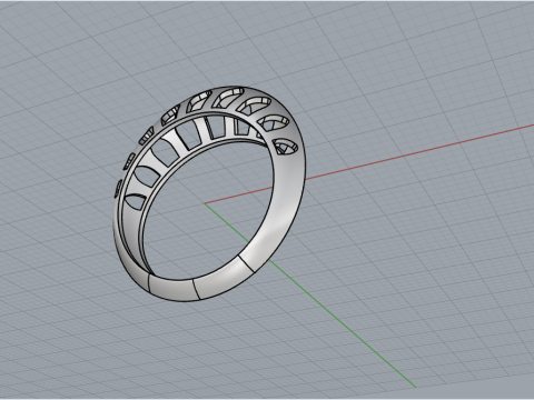 Fashion ring model 1025 Modelo de Impressão 3D