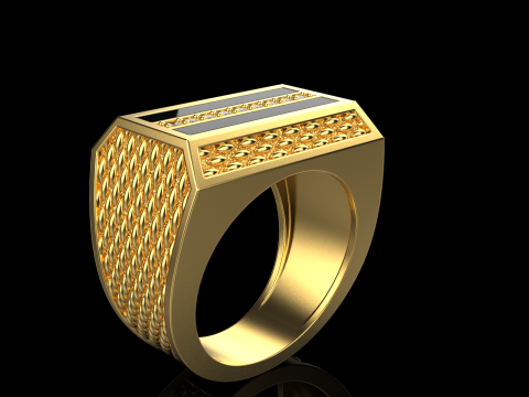 Signet ring model 1024 3D Print Model