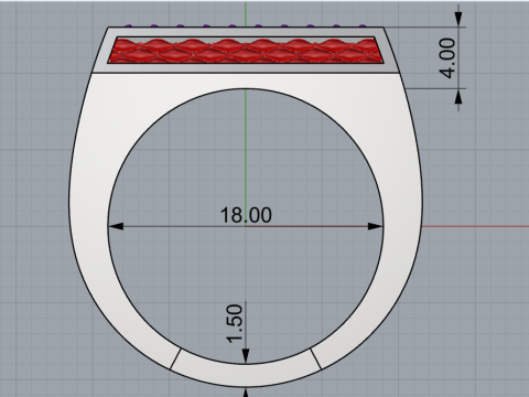 Signet ring model 1024 3D Print Model