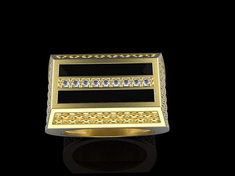 Signet ring model 1024 3D Print Model