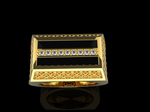 Signet ring model 1024 3D Print Model