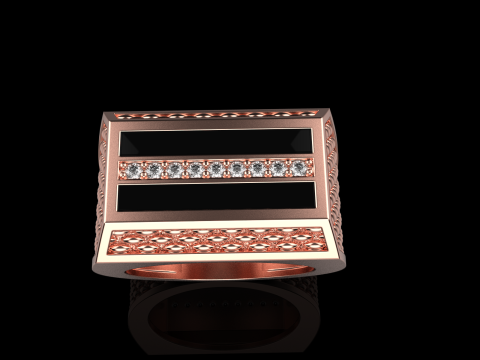 Signet ring model 1024 3D Print Model