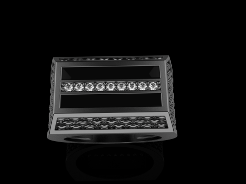 Signet ring model 1024 3D Print Model