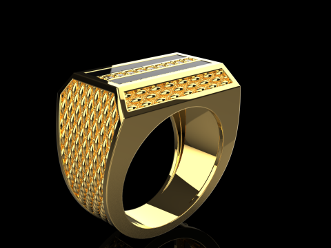 Signet ring model 1024 3D Print Model