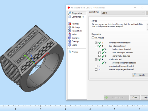 Signet ring model 1023 Model Cetak 3D