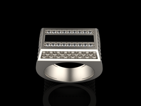 Signet ring model 1023 Model Cetak 3D
