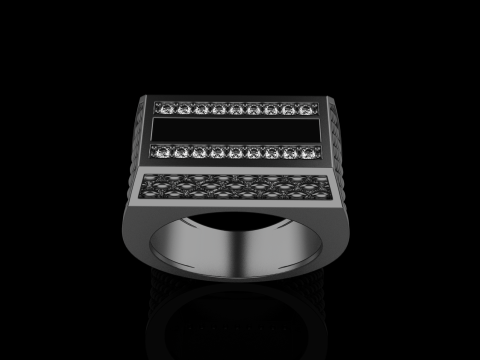 Signet ring model 1023 Model Cetak 3D