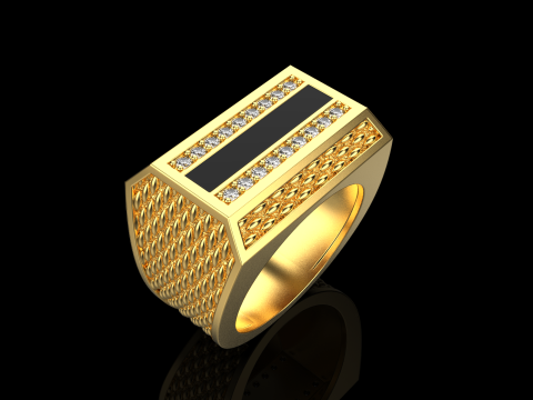 Signet ring model 1023 Model Cetak 3D