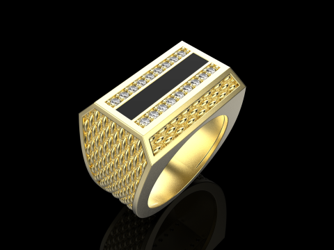 Signet ring model 1023 Model Cetak 3D