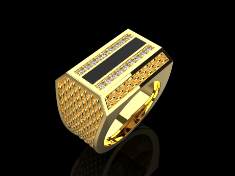 Signet ring model 1023 Model Cetak 3D