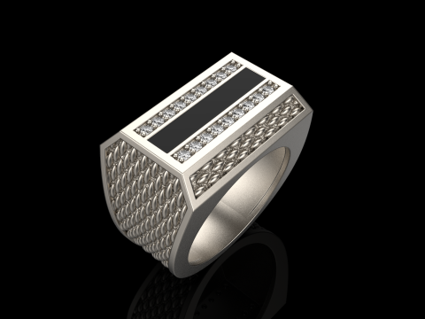 Signet ring model 1023 Model Cetak 3D