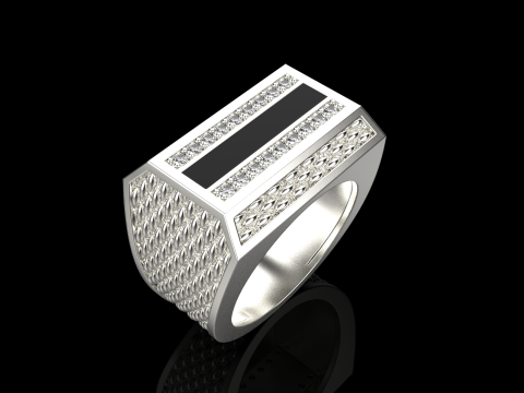 Signet ring model 1023 Model Cetak 3D