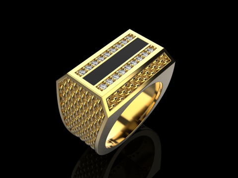 Signet ring model 1023 Model Cetak 3D