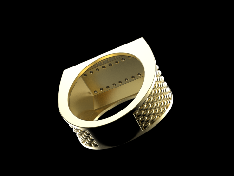 Signet ring model 1023 Model Cetak 3D