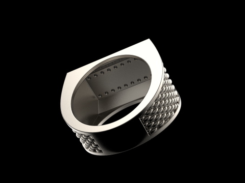Signet ring model 1023 Model Cetak 3D