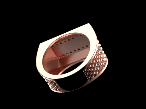 Signet ring model 1023 Model Cetak 3D