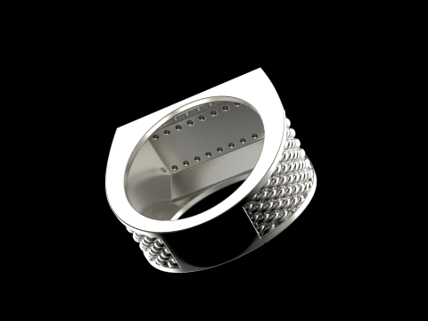 Signet ring model 1023 Model Cetak 3D