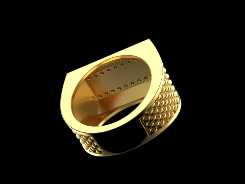 Signet ring model 1023 Model Cetak 3D