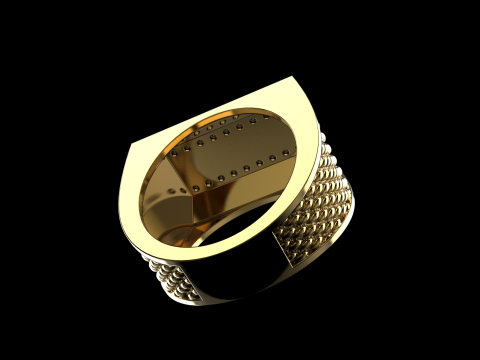 Signet ring model 1023 Model Cetak 3D