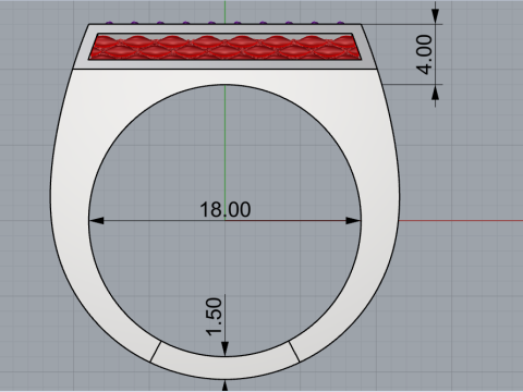 Signet ring model 1023 Model Cetak 3D