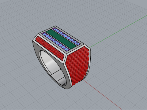 Signet ring model 1023 Model Cetak 3D