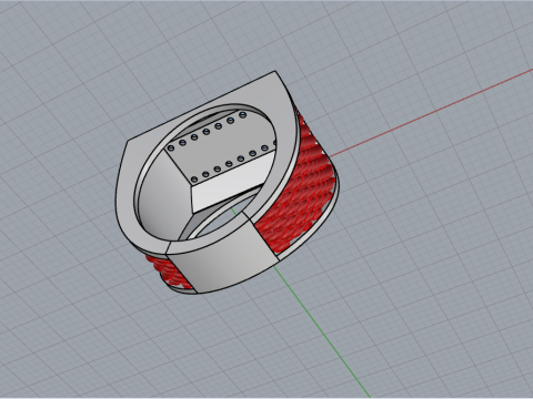 Signet ring model 1023 Model Cetak 3D