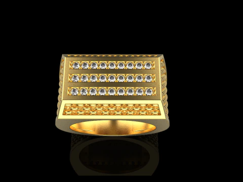 シグネットリング モデル 1022 3Dプリントモデル