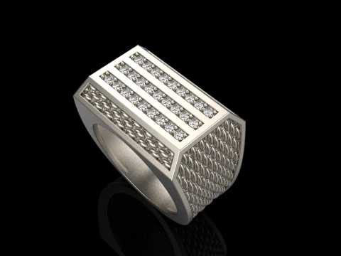 Signet ring model 1022 3D Print Model