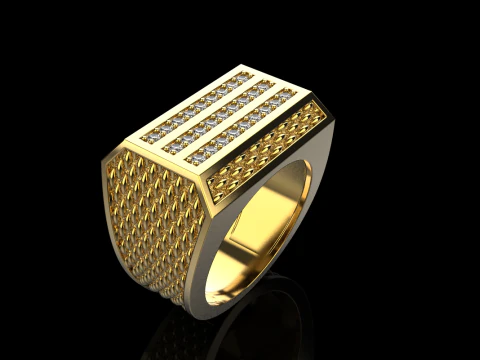 Signet ring model 1022 3D Print Model