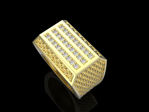 Signet ring model 1022 3D Print Model