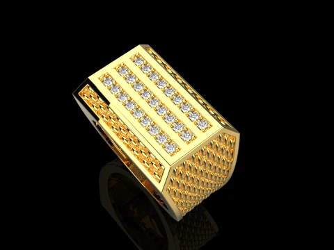 Signet ring model 1022 3D Print Model