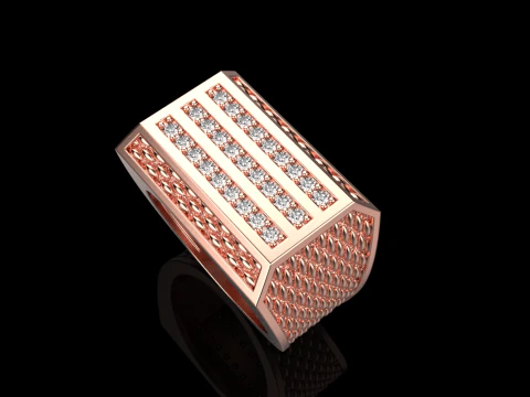 Signet ring model 1022 3D Print Model