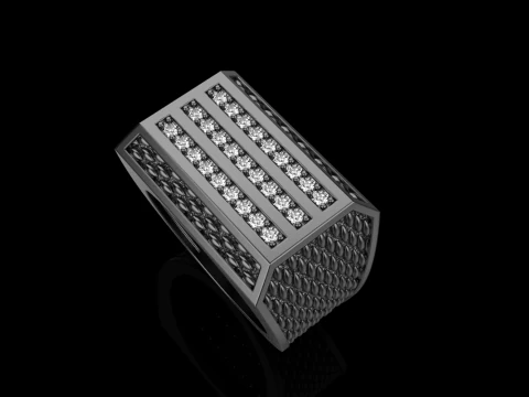 Signet ring model 1022 3D Print Model