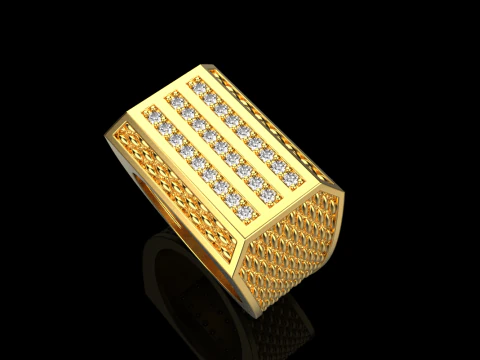 Signet ring model 1022 3D Print Model
