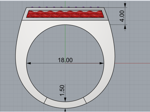 Signet ring model 1022 3D 打印模型