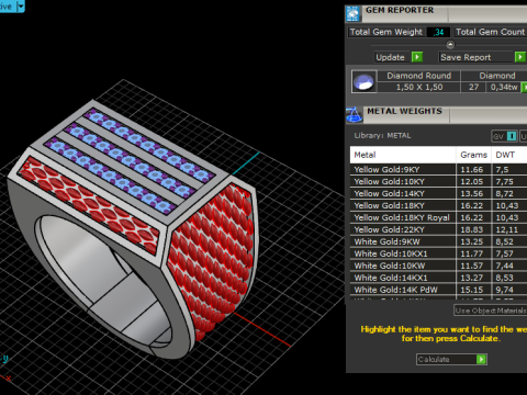 Signet ring model 1022 3D 打印模型