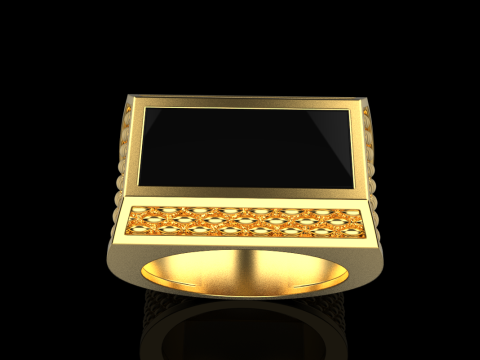 Enamel signet ring model 1021 3D 프린트 모델