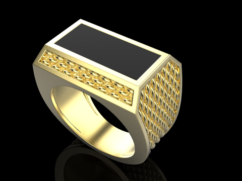 Enamel signet ring model 1021 3D 프린트 모델